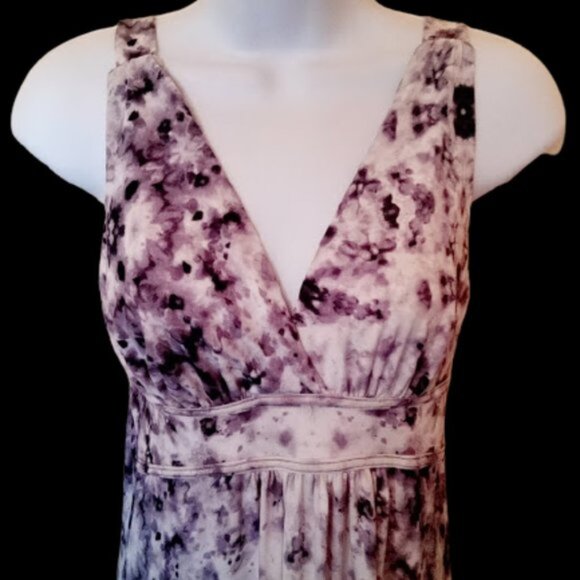 Maxi length Empire Waist Printed Dress Size Small - Picture 3 of 4